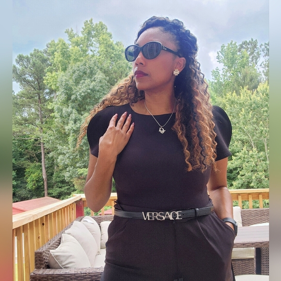 NWT Versace Logo Silver Belt - Picture 2 of 4